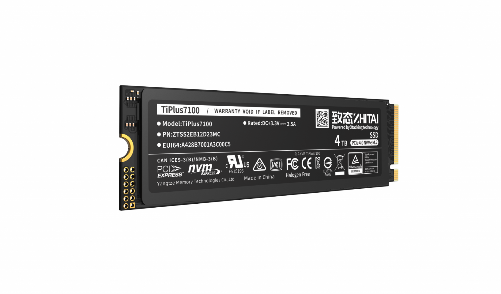 ZHITAI TiPlus7100 SSD mặt trước chi tiết